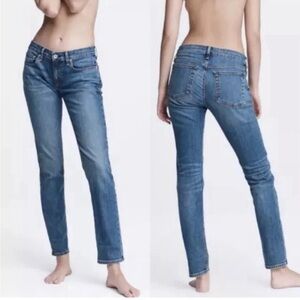 Rag and Bone Dre Jean Low Rise Ankle Slim Boyfriend Marie  Medium Wash Sz 26